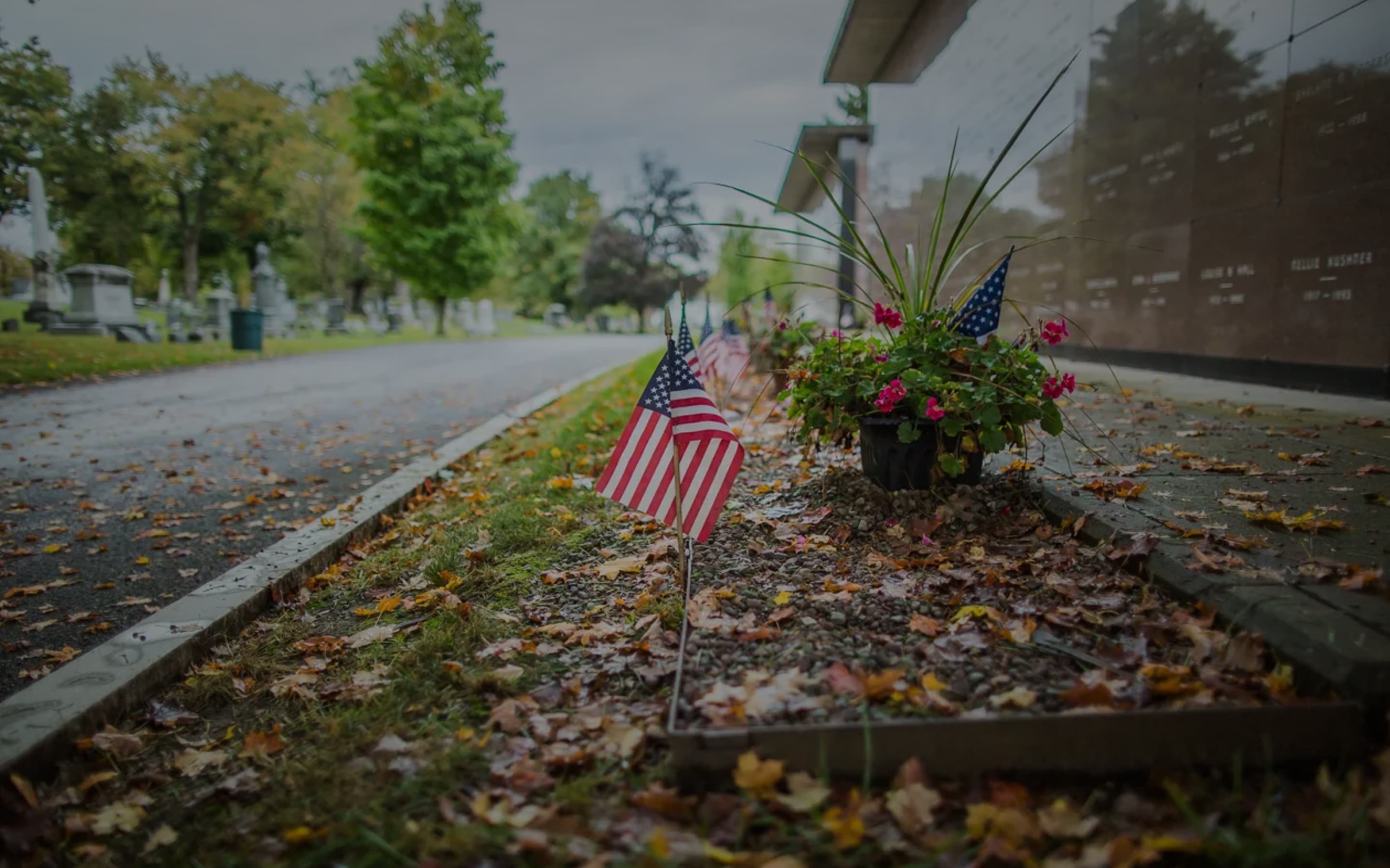 Photo with a view of Concord Cemetery