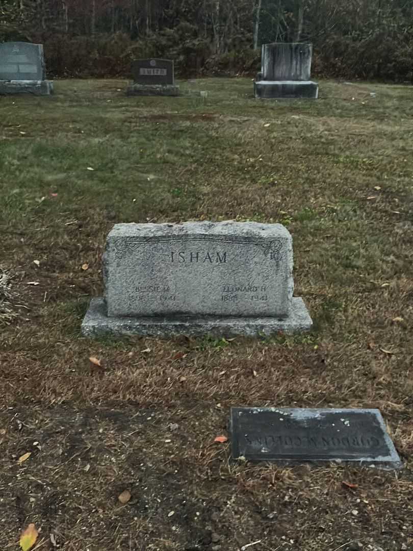 Leonard H. Isham's grave. Photo 1