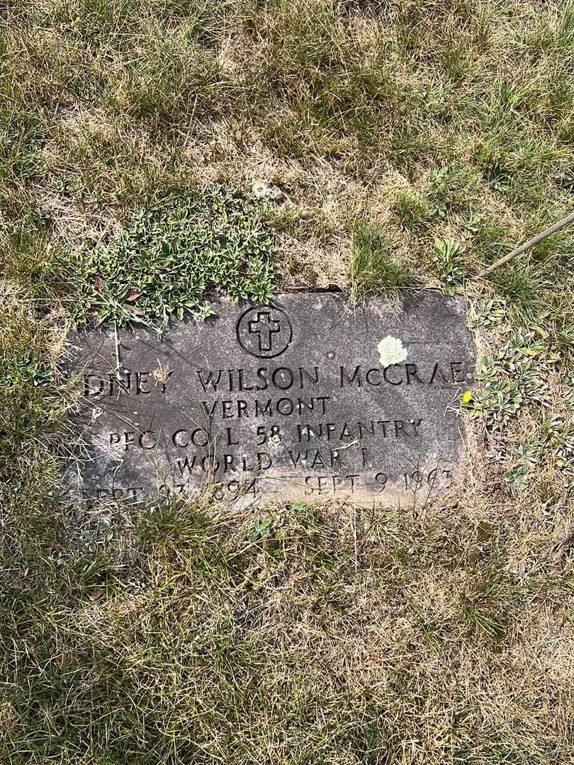 Sidney Wilson McCrae's grave. Photo 2