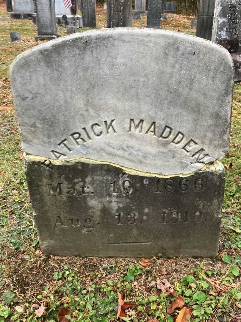Patrick Madden's grave. Photo 2