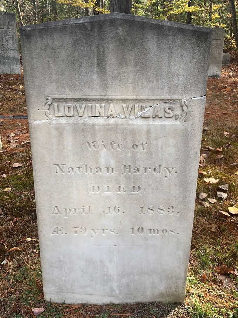 Lovina Vilas Hardy's grave. Photo 2