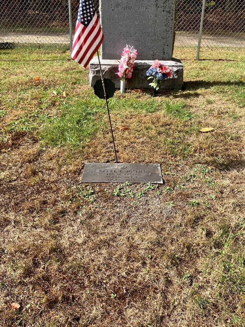 Earle E. Joslin's grave. Photo 2