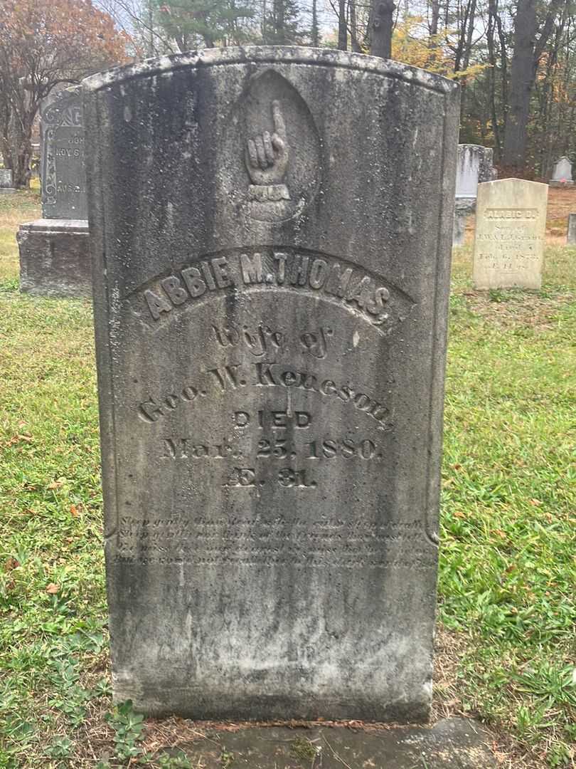 Abbie M. Thomas Keneson's grave. Photo 2