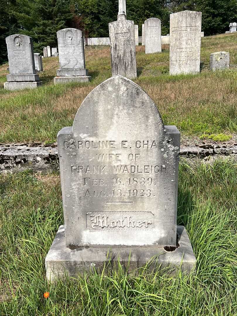 Caroline E. Chas Wadleigh's grave. Photo 2