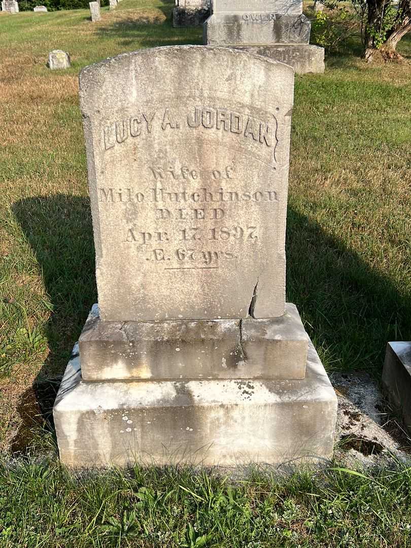Lucy A. Jordan Hutchinson's grave. Photo 2