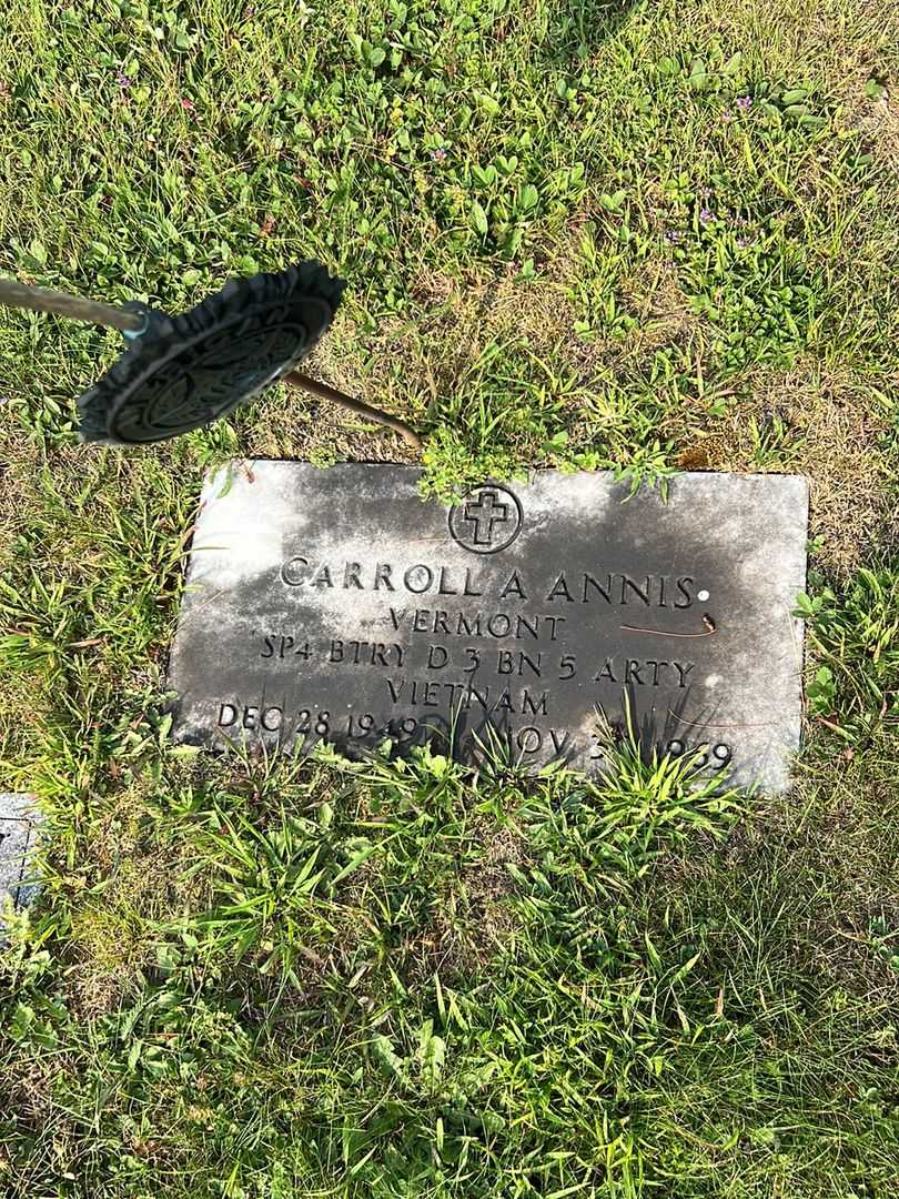 Carroll A. Annis's grave. Photo 3
