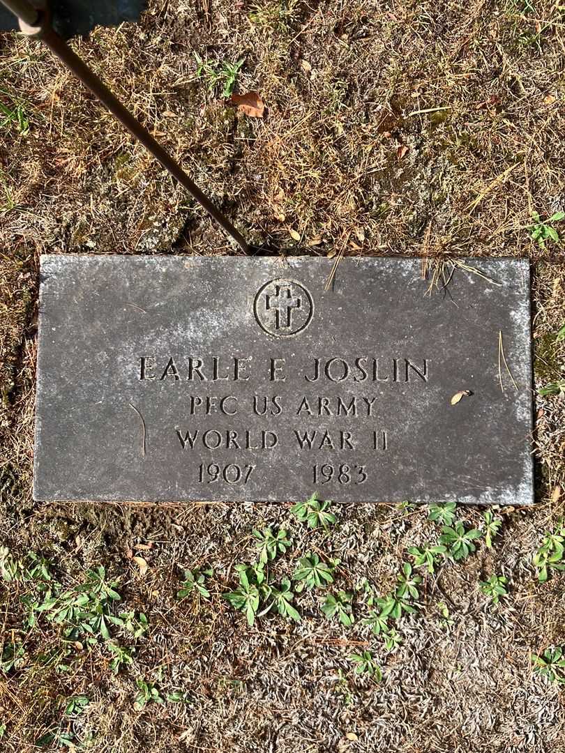 Earle E. Joslin's grave. Photo 3