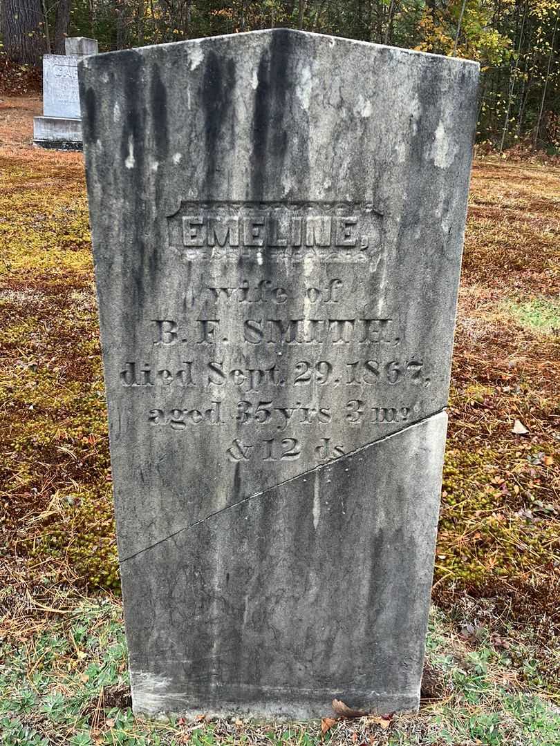 Emeline Smith's grave. Photo 2
