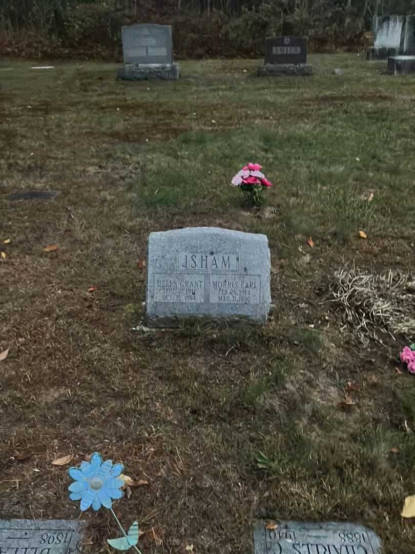 Morris Earl Isham's grave. Photo 1