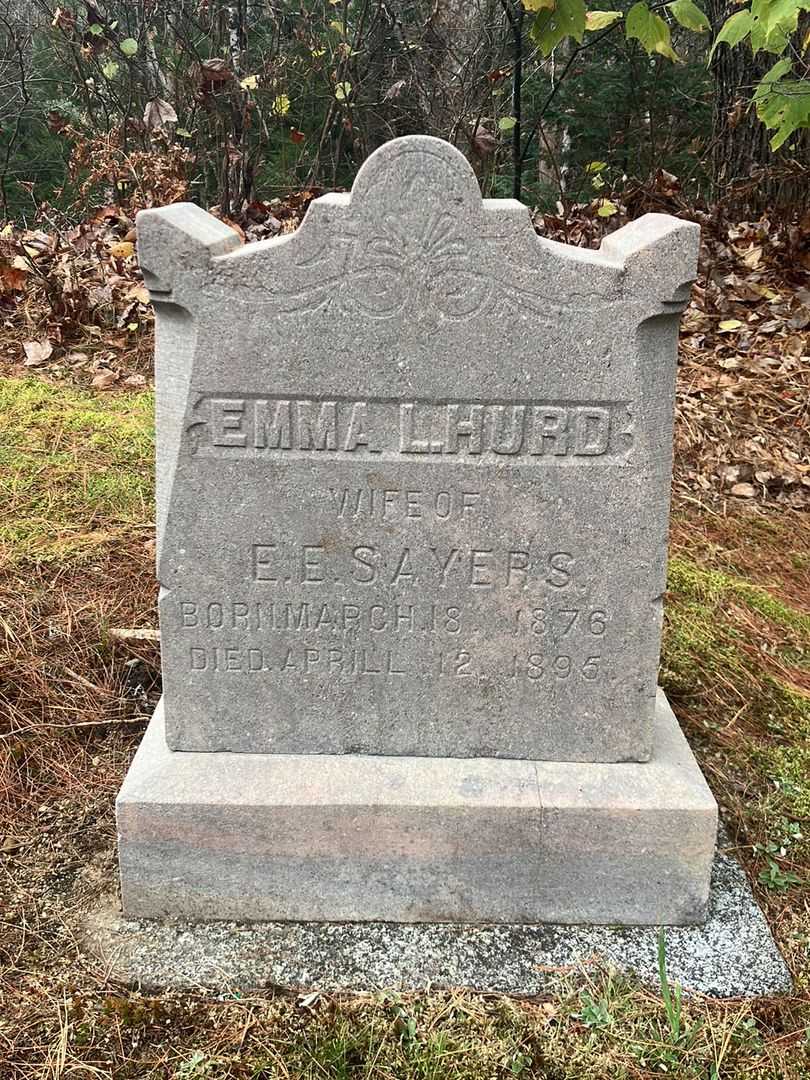 Emma L. Hurd Sayers's grave. Photo 2