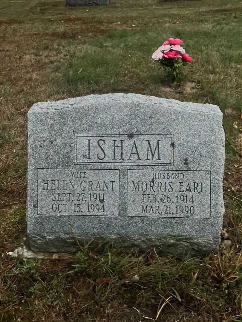 Morris Earl Isham's grave. Photo 2