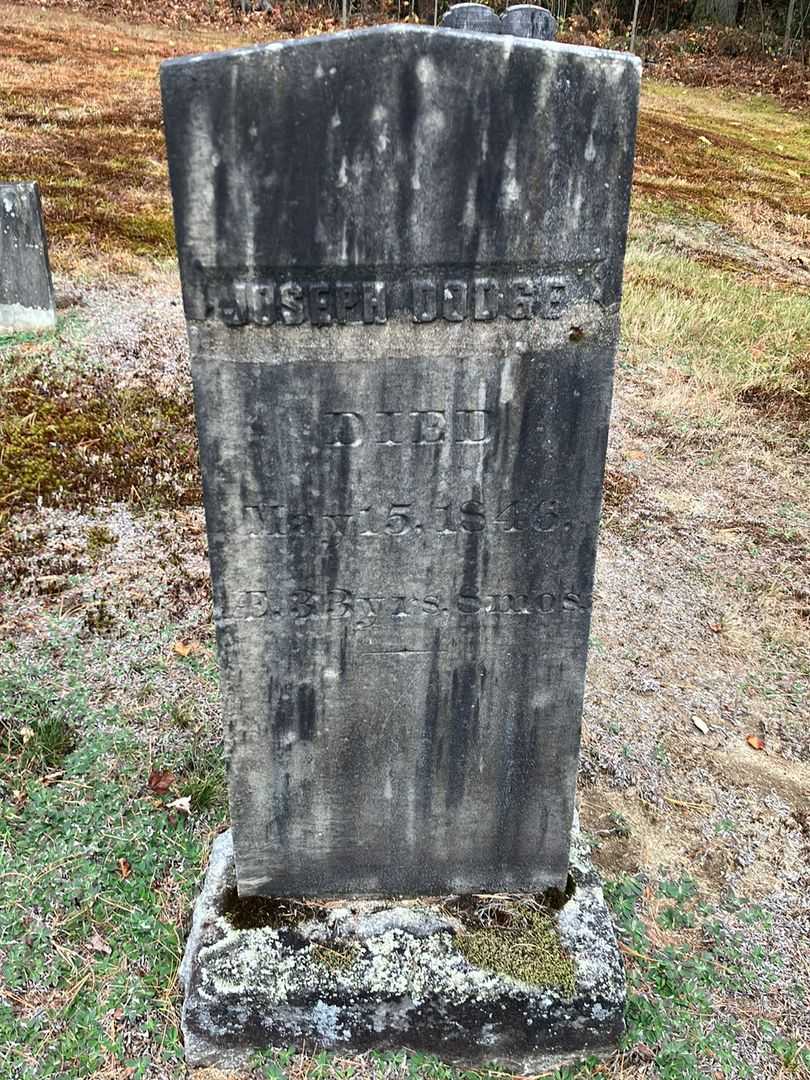 Joseph Dodge's grave. Photo 2