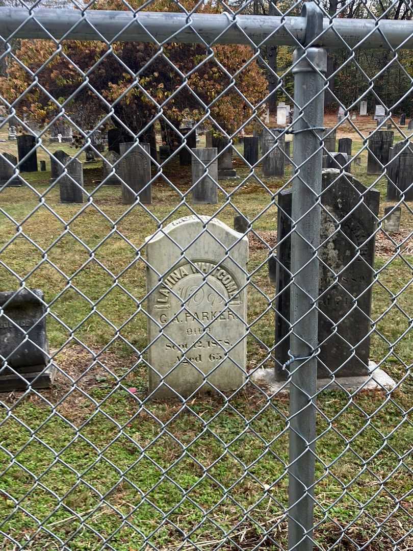 Lavina Whitcomb Parker's grave. Photo 1