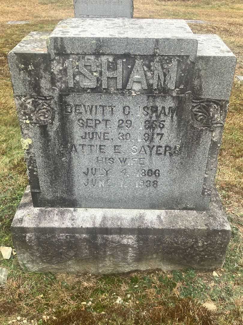 Dewitt C. Isham's grave. Photo 2