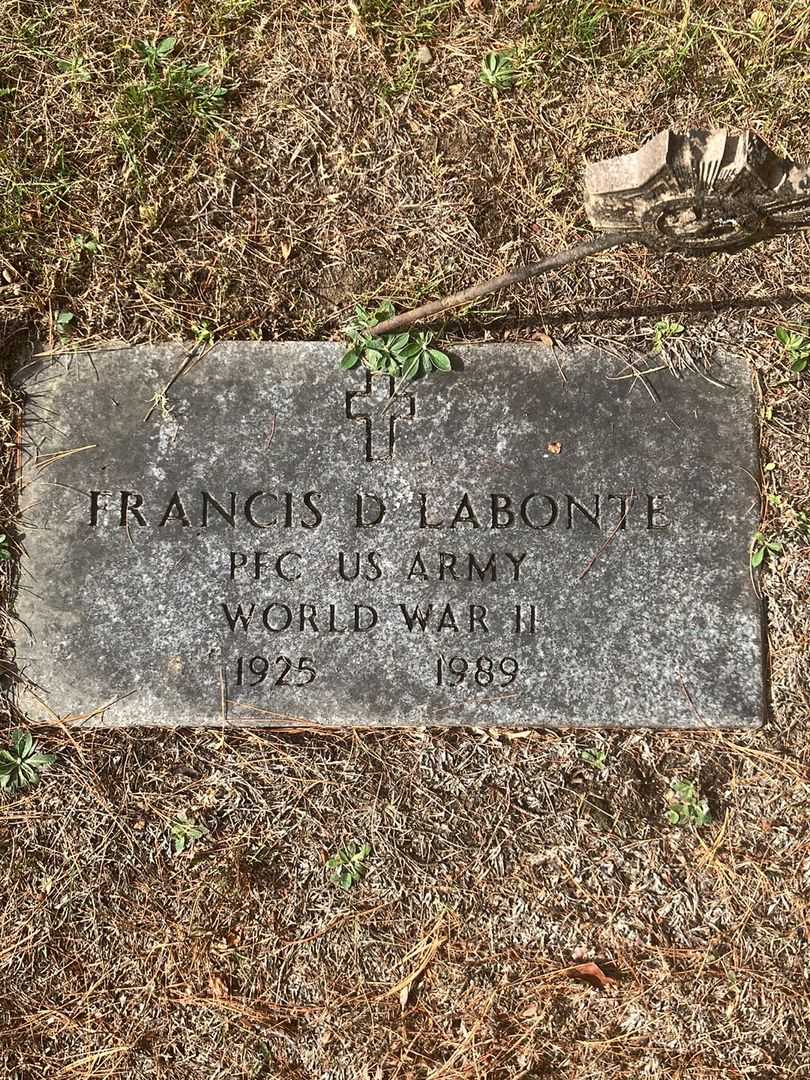 Francis D. Labonte's grave. Photo 2