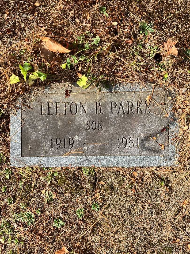 Leeton B. Parks's grave. Photo 2