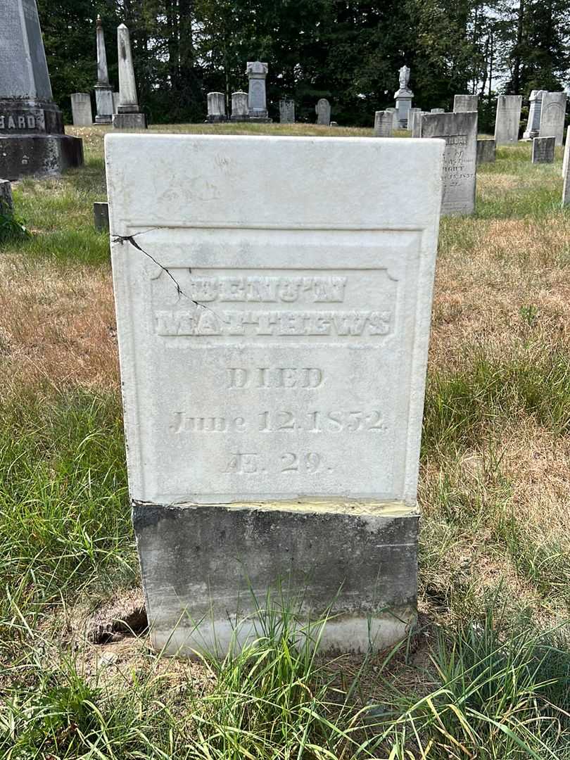 Benjamin Matthews's grave. Photo 2