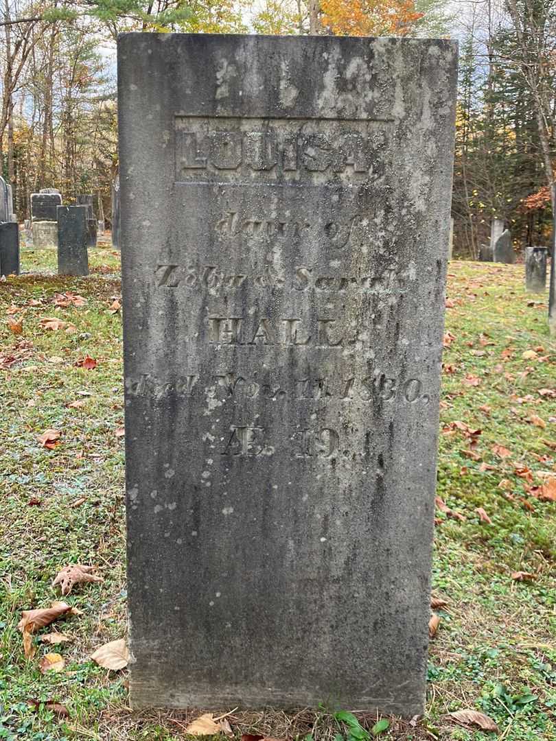 Louisa Hall's grave. Photo 2