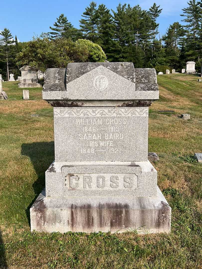 Sarah Baird Cross's grave. Photo 2