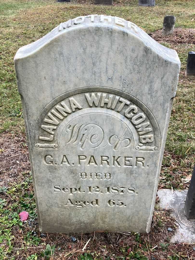Lavina Whitcomb Parker's grave. Photo 2
