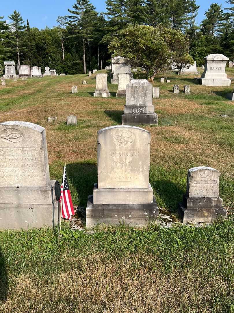 Clara M. Randall's grave. Photo 1