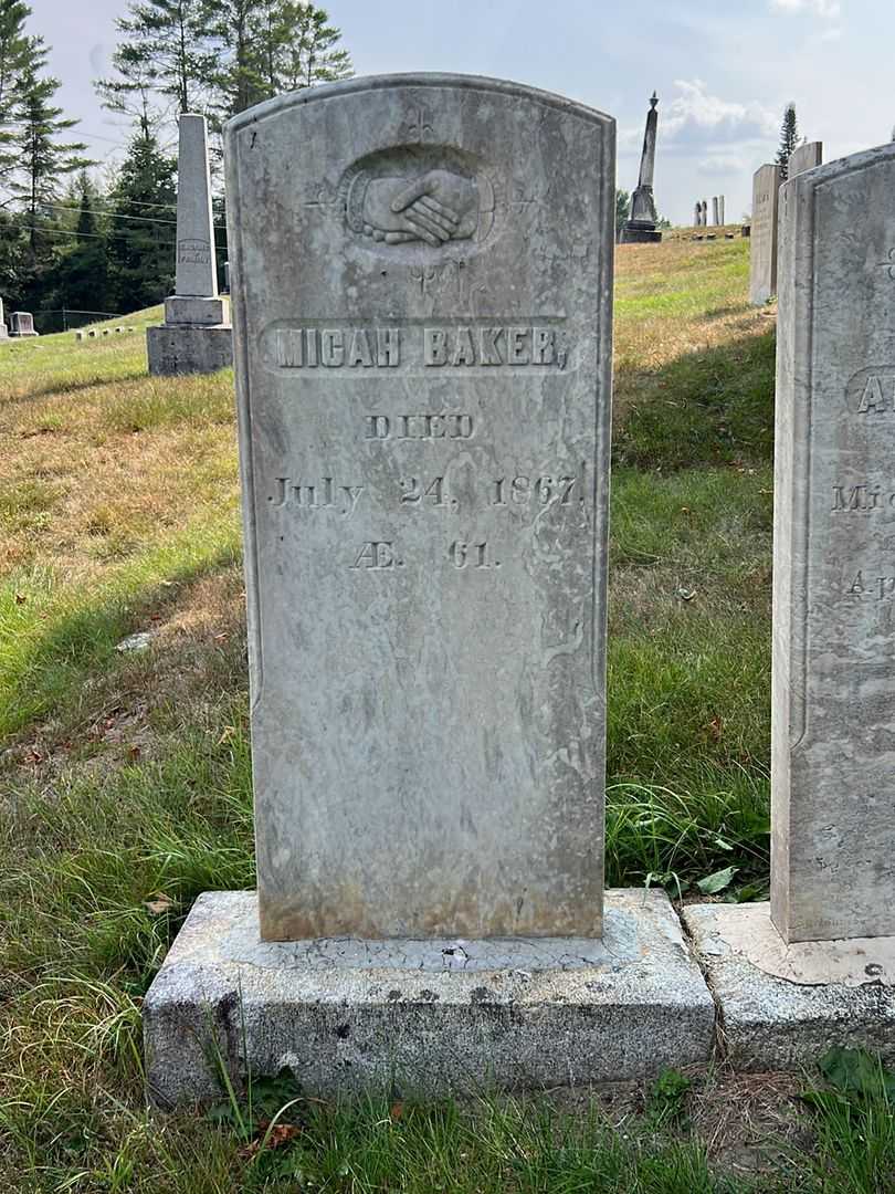 Micah Baker's grave. Photo 2