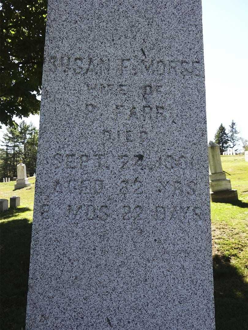 Susan Fisher Morse Farr's grave. Photo 1