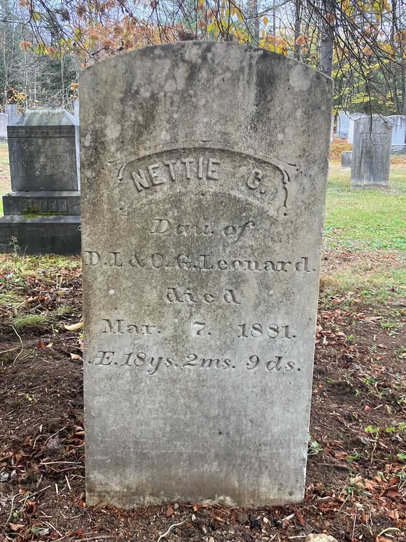 Nettie C. Leonard's grave. Photo 2