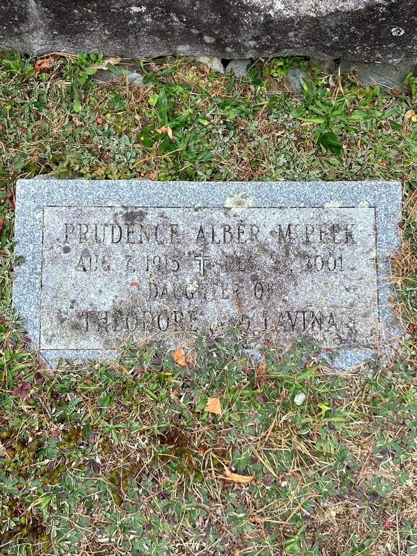 Prudence Alber McPeek's grave. Photo 3