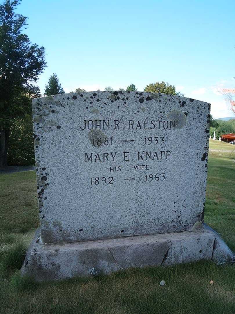 Mary E. Ralston's grave. Photo 2