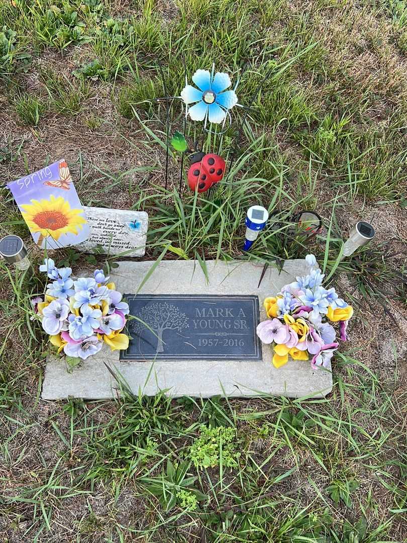 Mark A. Young Senior's grave. Photo 2