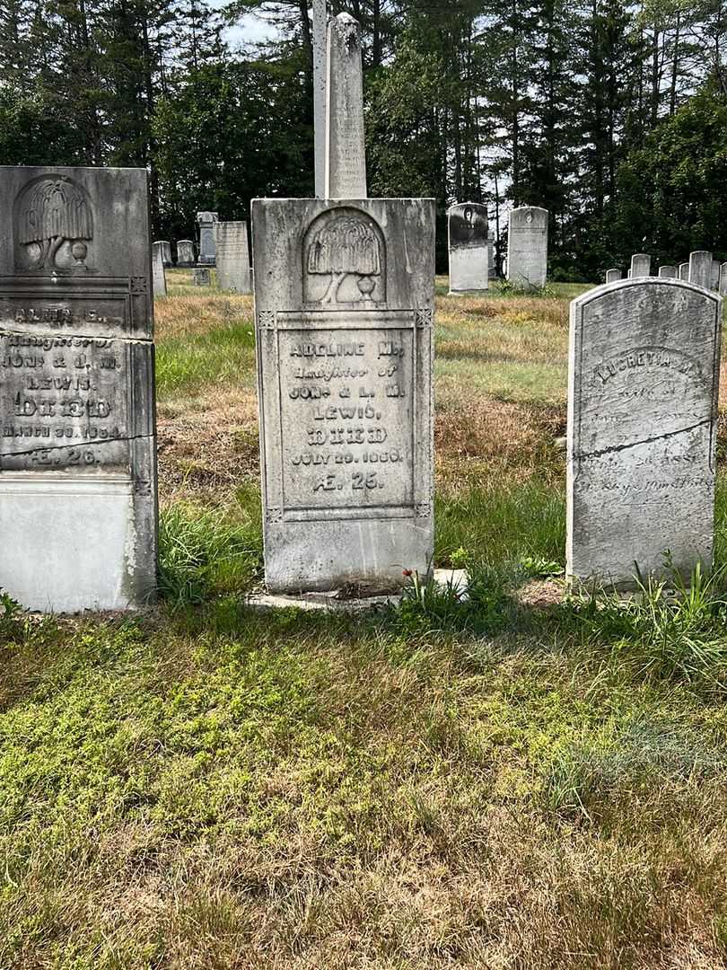 Adeline M. Lewis's grave. Photo 1