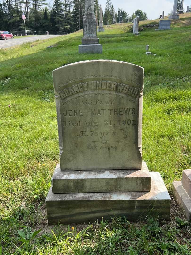 Roancy Underwood Matthews's grave. Photo 2