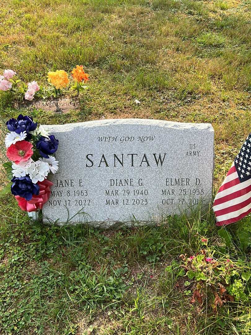 Jane E. Santaw's grave. Photo 2