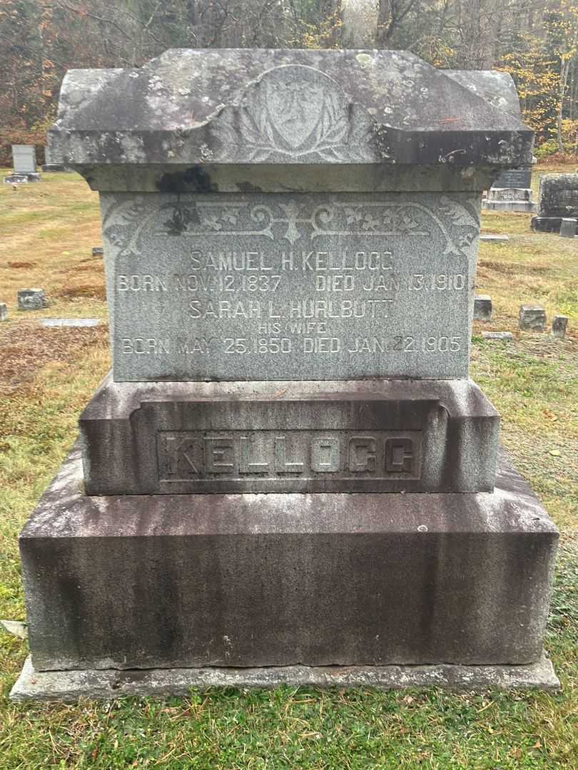 Sarah L. Hurlbutt Kellogg's grave. Photo 2