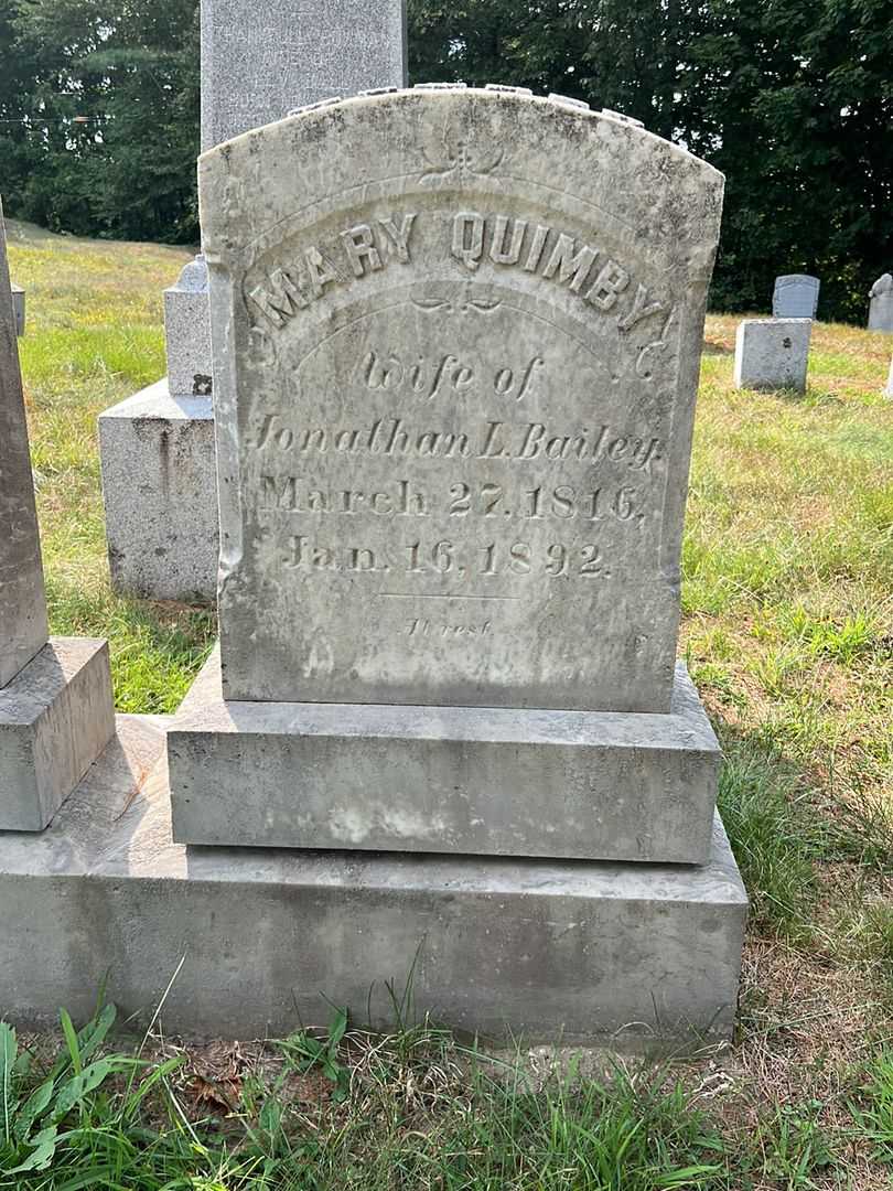 Mary Quimby Bailey's grave. Photo 2