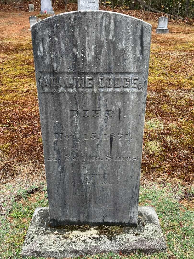 Adaline Dodge's grave. Photo 2