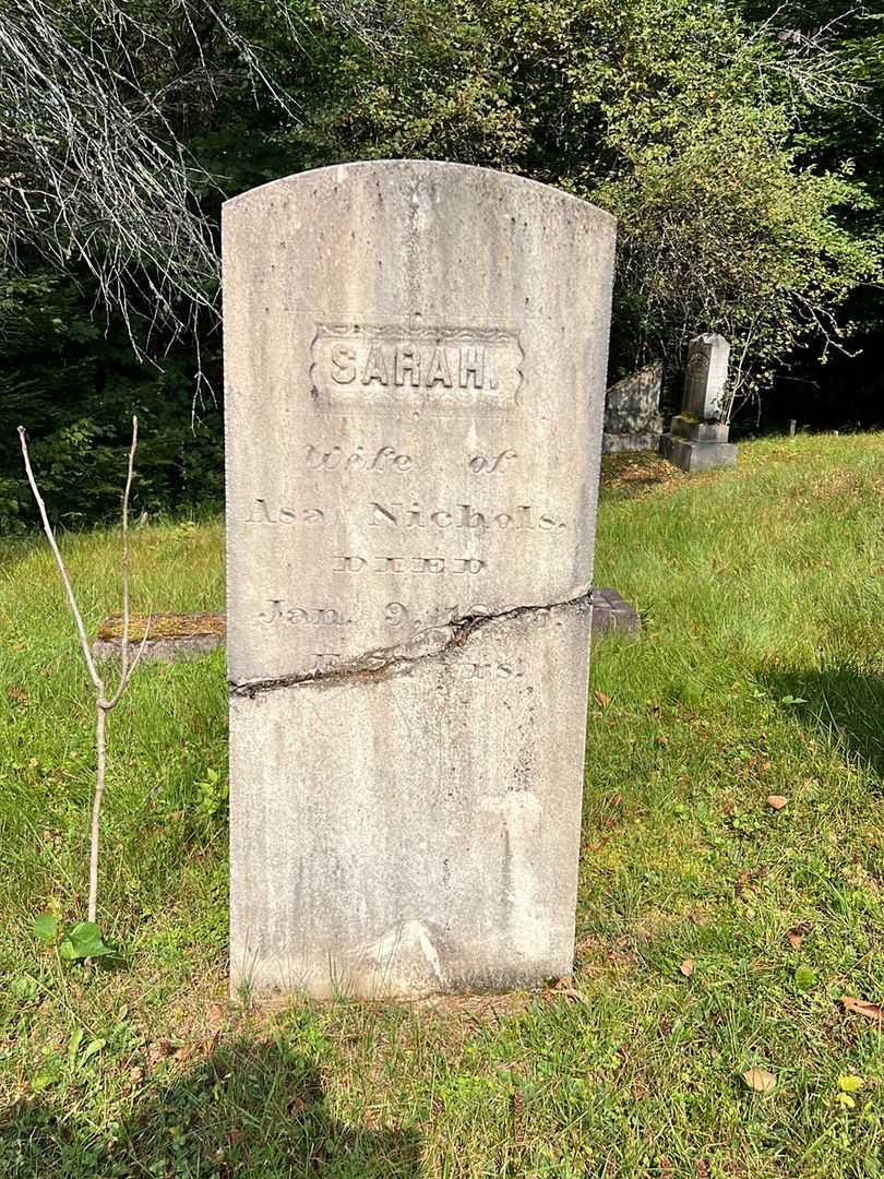 Sarah Nichols's grave. Photo 2