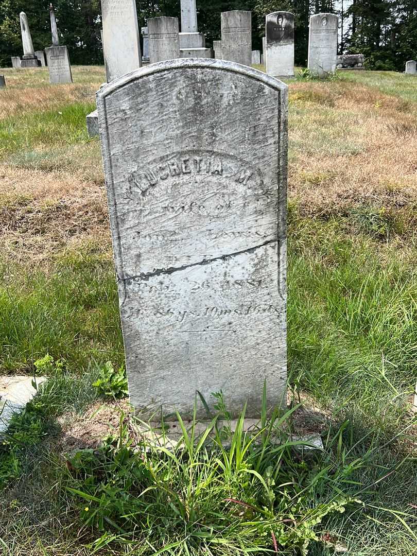 Lucretia M. Lewis's grave. Photo 2
