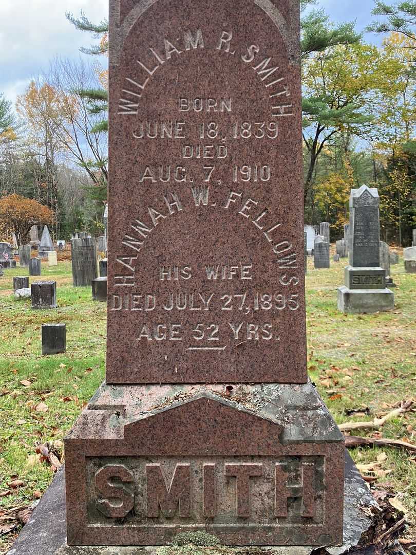 Hannah W. Fellows Smith's grave. Photo 2