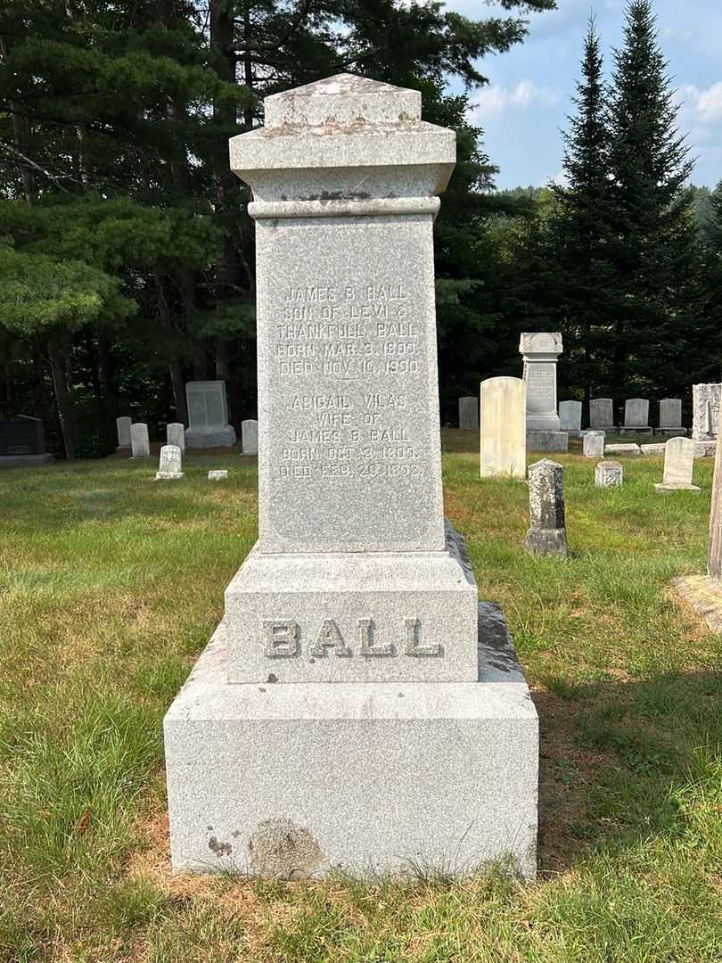 Abigail Vilas Ball's grave. Photo 2