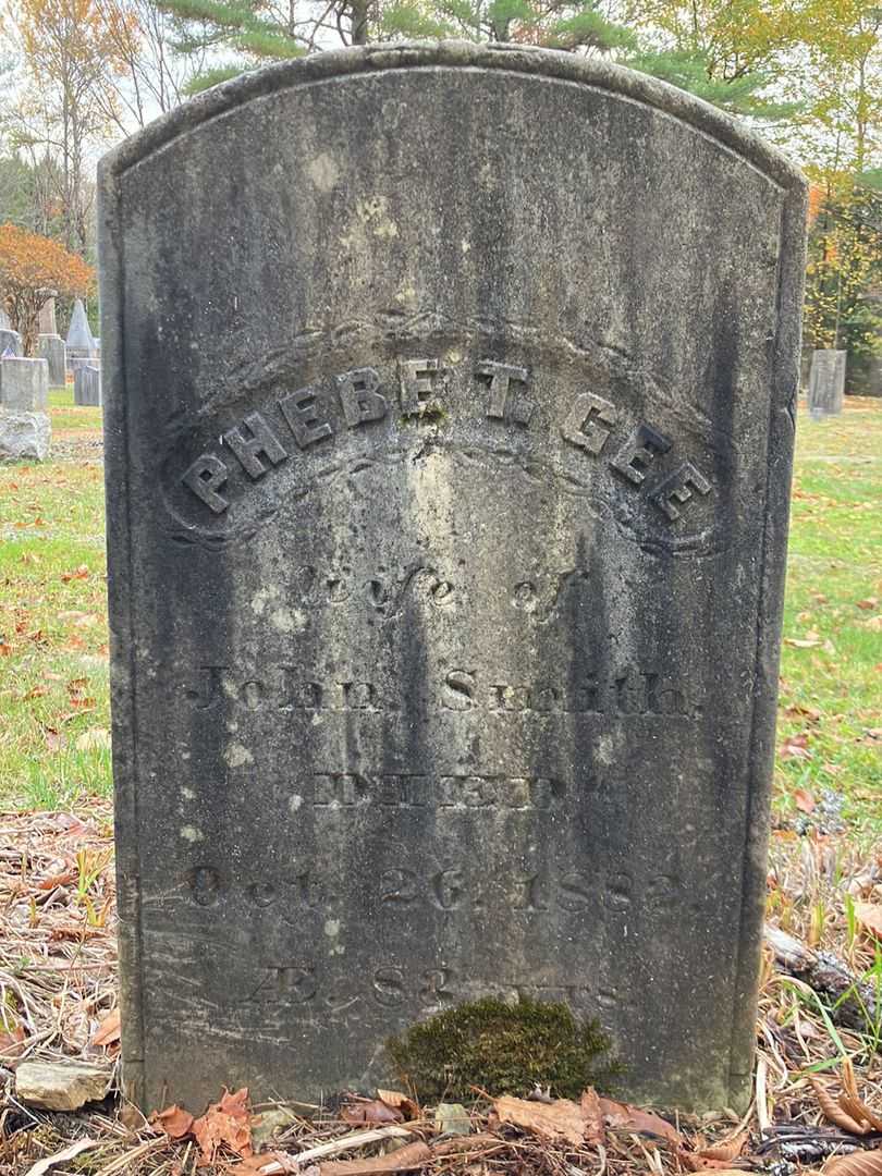 Phebe T. Gee Smith's grave. Photo 2