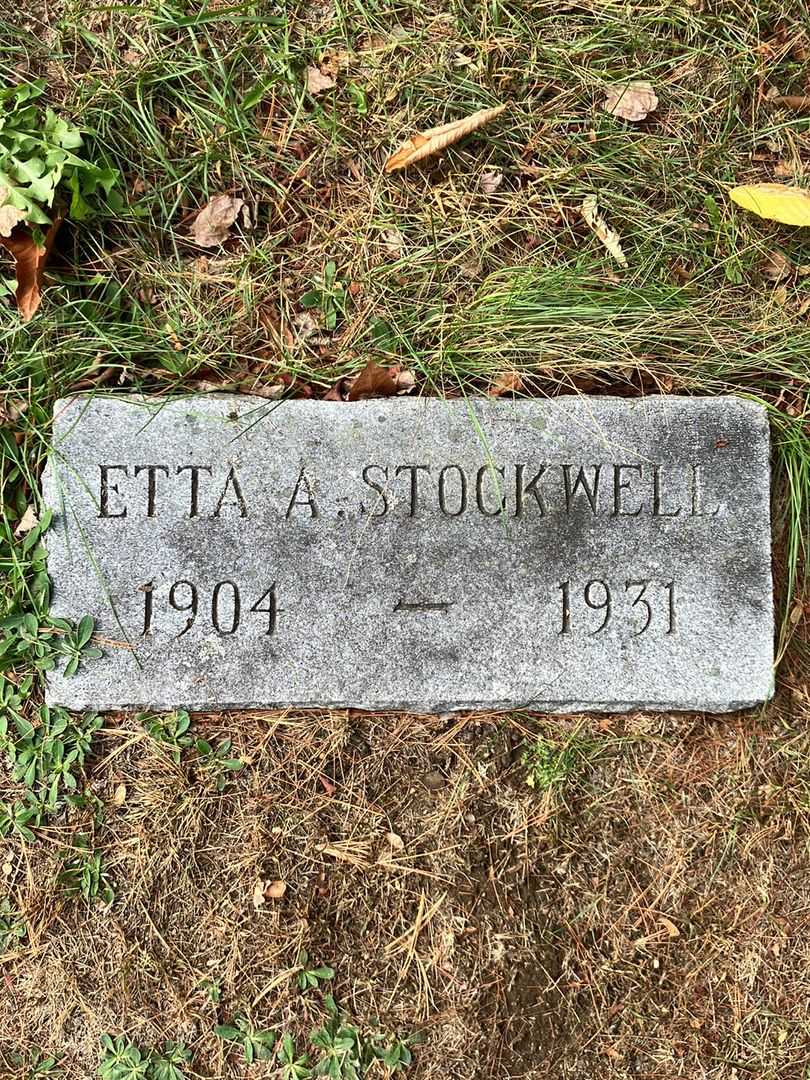 Etta A. Stockwell's grave. Photo 3