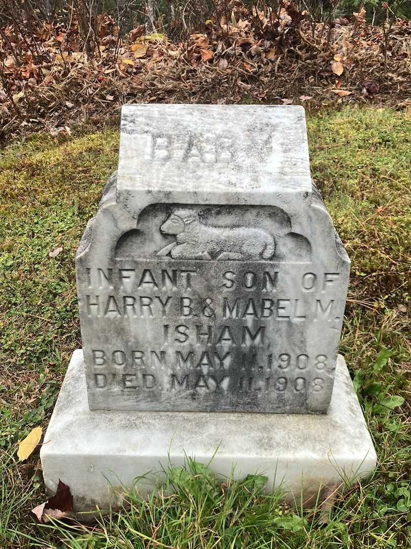 Infant Isham's grave. Photo 2