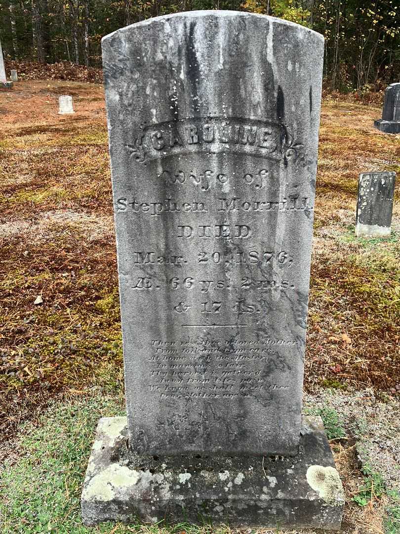 Caroline Morrill's grave. Photo 2