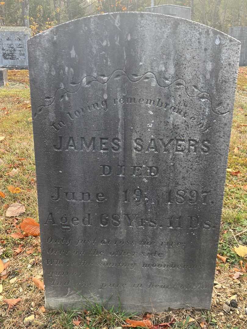 James Sayers's grave. Photo 2