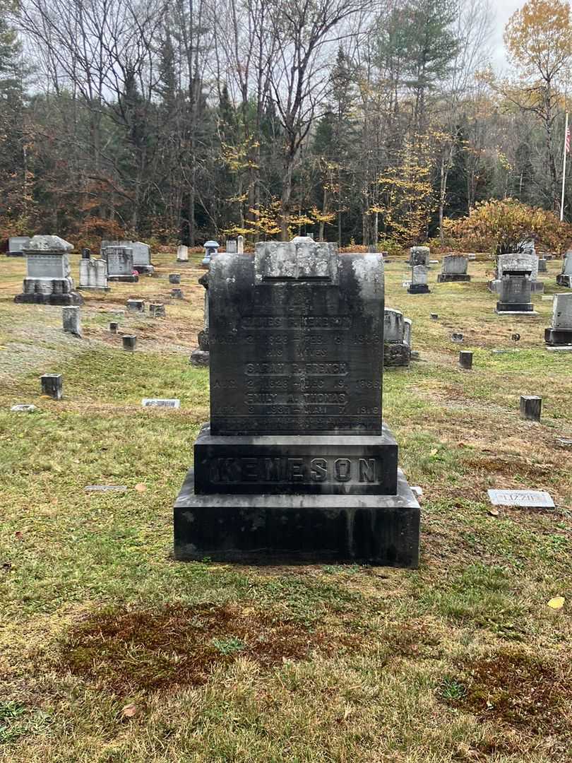 Emily A. Thomas's grave. Photo 1