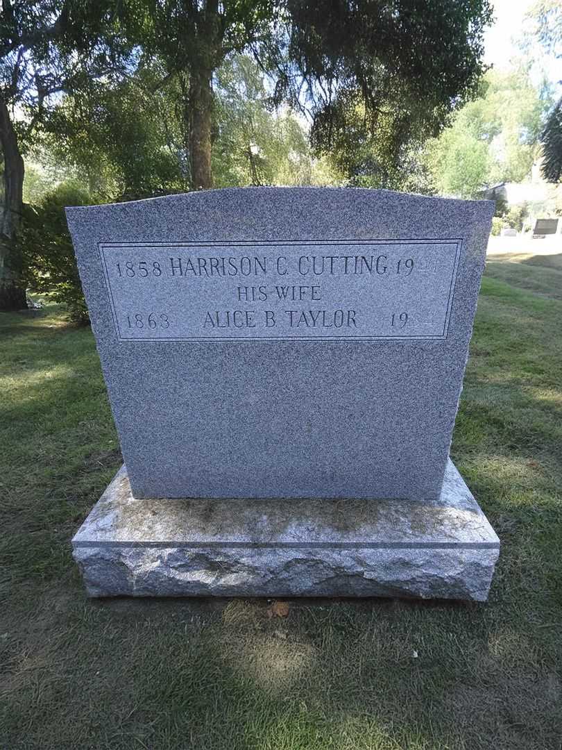 Alice Bertha Taylor Cutting's grave. Photo 2